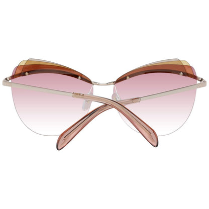 Emilio Pucci Sonnenbrille aus goldfarbenem Metall und Kunststoff