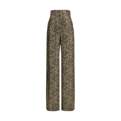 Saint Laurent Seidenhose mit Paisley-Muster