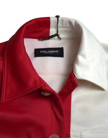 Dolce &amp; Gabbana Mehrfarbige Kurzjacke aus Polyester mit Kragen