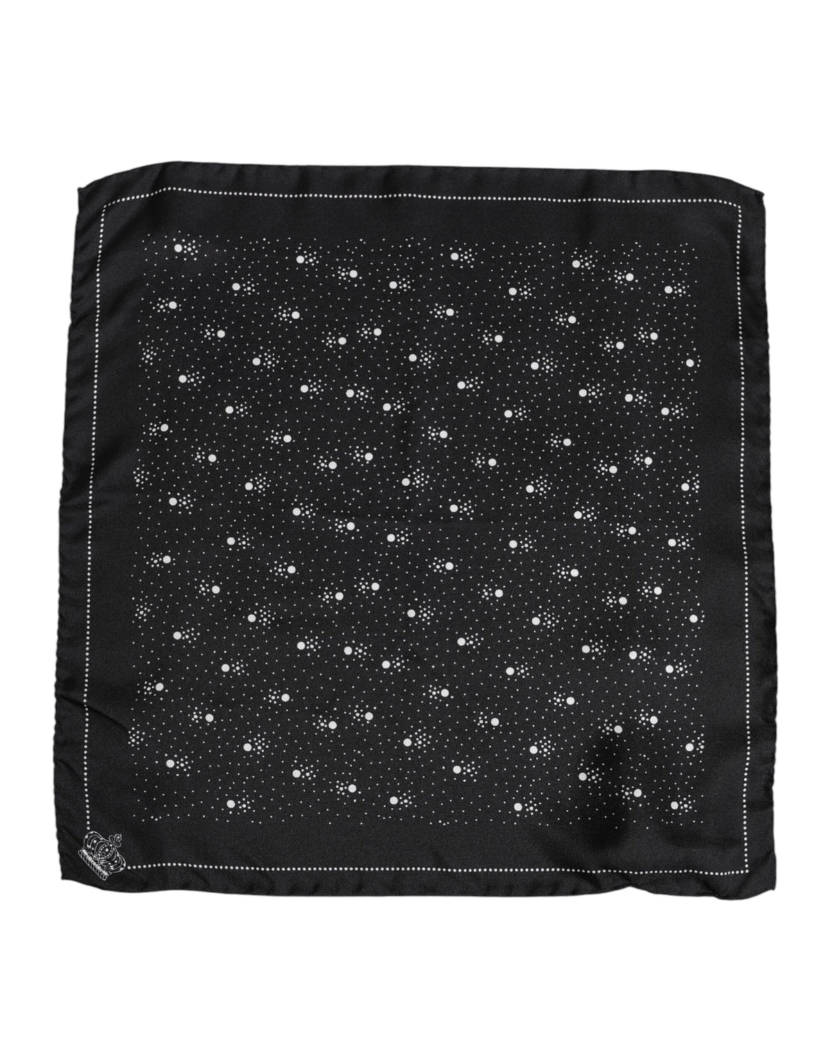 Dolce &amp; Gabbana Schwarz-Weiß bedruckter quadratischer Herren-Foulardschal