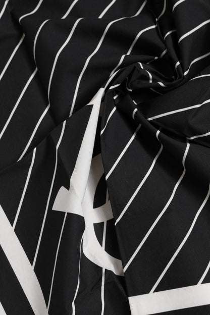 Dolce &amp; Gabbana Schwarz-Weiß DG Logo Square Herren Foulard Schal