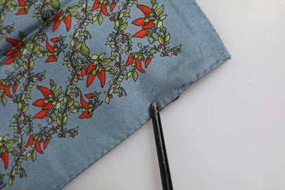 Dolce &amp; Gabbana Grauer Chilis Seidenschal für Herren