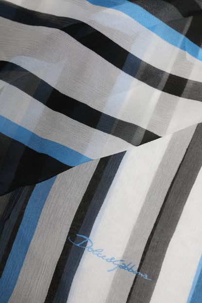 Dolce & Gabbana Multicolor Striped Neck Warmer Wrap Scarf