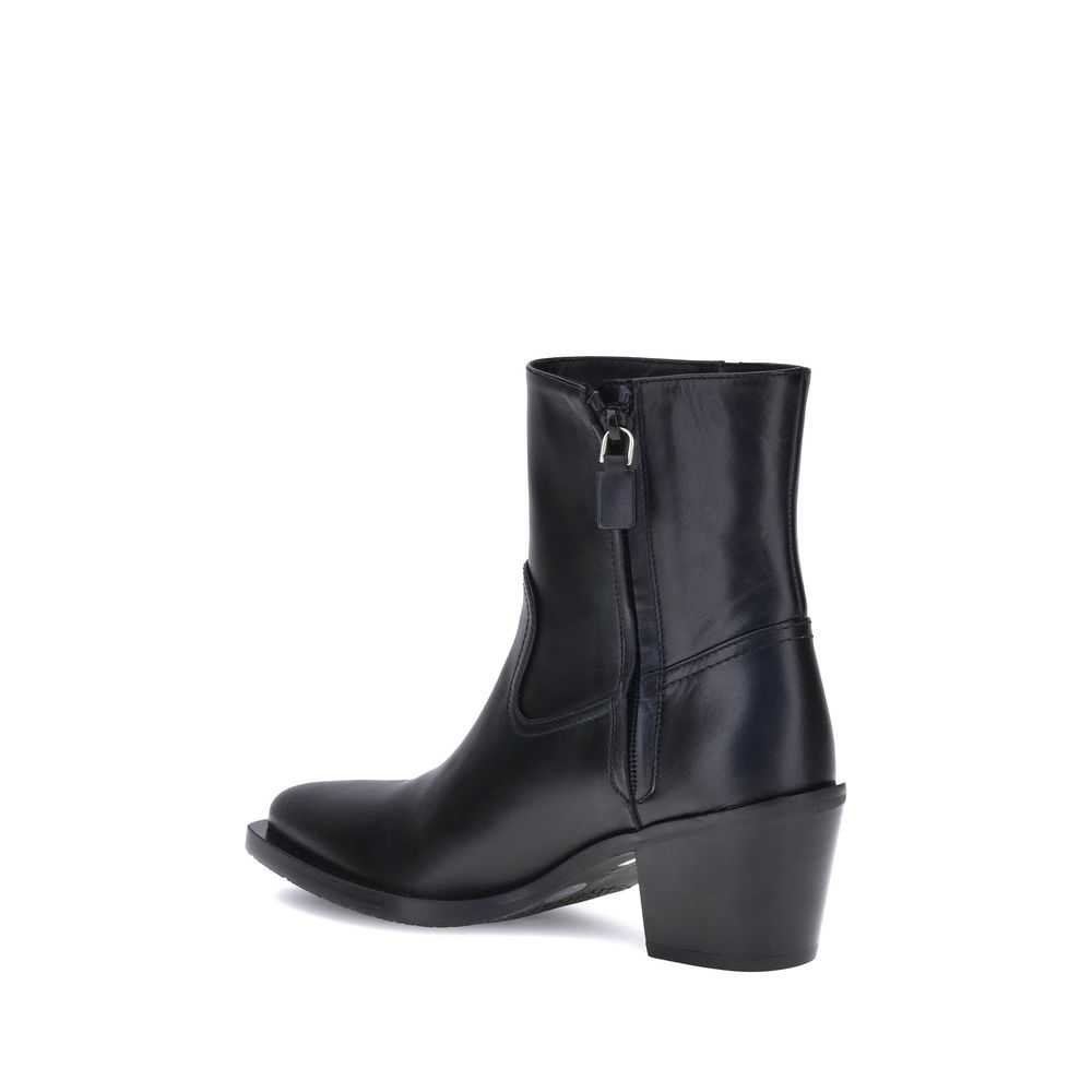 Stuart Weitzman Schwarze Kalbsleder Bos Taurus Stiefeletten
