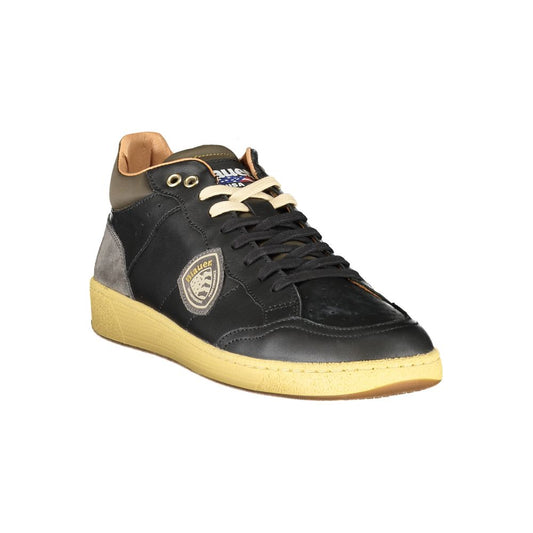 Blauer schwarzer Polyester-Sneaker