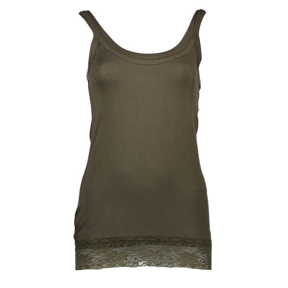 Silvian Heach Grünes Baumwoll-Damen-Tanktop