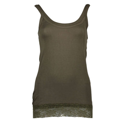 Silvian Heach Grünes Baumwoll-Damen-Tanktop