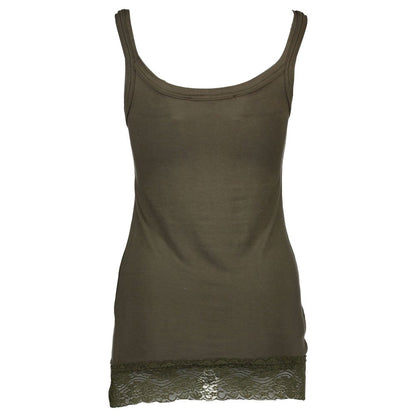 Silvian Heach Grünes Baumwoll-Damen-Tanktop