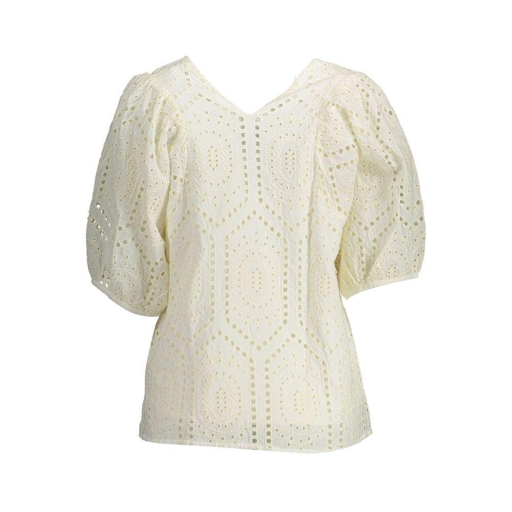 Gant Weißes Baumwoll-T-Shirt für Damen