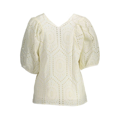 Gant Weißes Baumwoll-T-Shirt für Damen