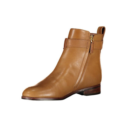 Ralph Lauren Damenstiefel aus braunem Leder