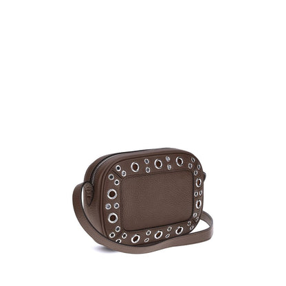 Valentino Garavani Brown Calf Leather Bos Taurus Shoulder Bag