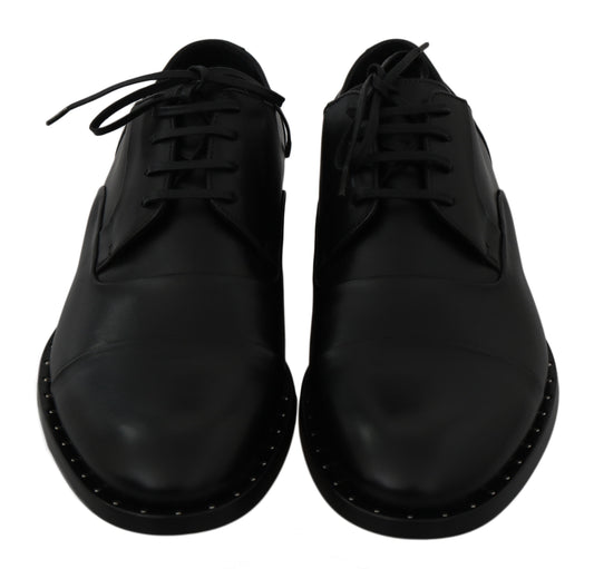 Dolce &amp; Gabbana – Formelle Derby-Schuhe aus schwarzem Leder