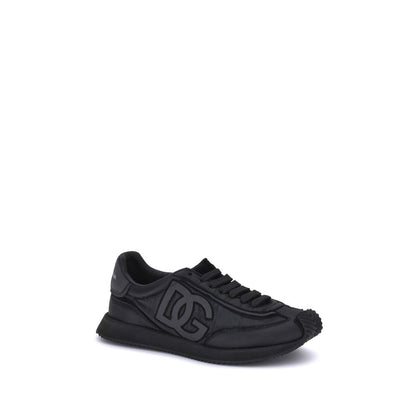 Dolce & Gabbana Black Fabric Low Top Sneakers