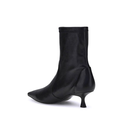 Stuart Weitzman Schwarze Kalbsleder Bos Taurus Stiefeletten