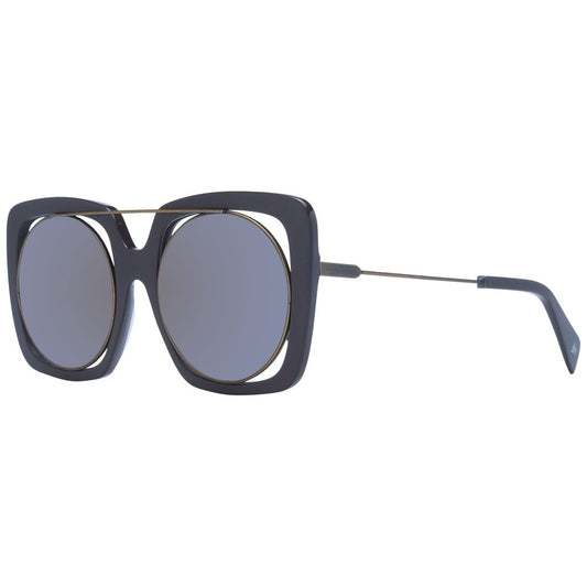 Yohji Yamamoto Braune Unisex-Sonnenbrille