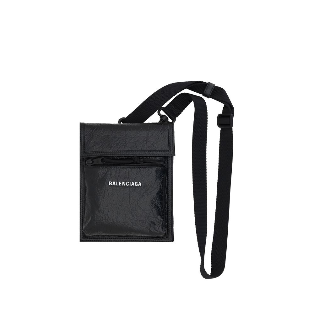 Balenciaga Schultertasche aus schwarzem Kalbsleder Bos Taurus
