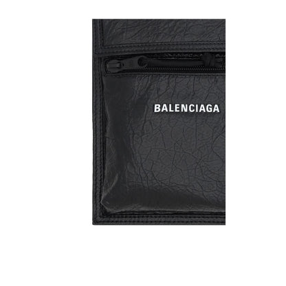 Balenciaga Schultertasche aus schwarzem Kalbsleder Bos Taurus