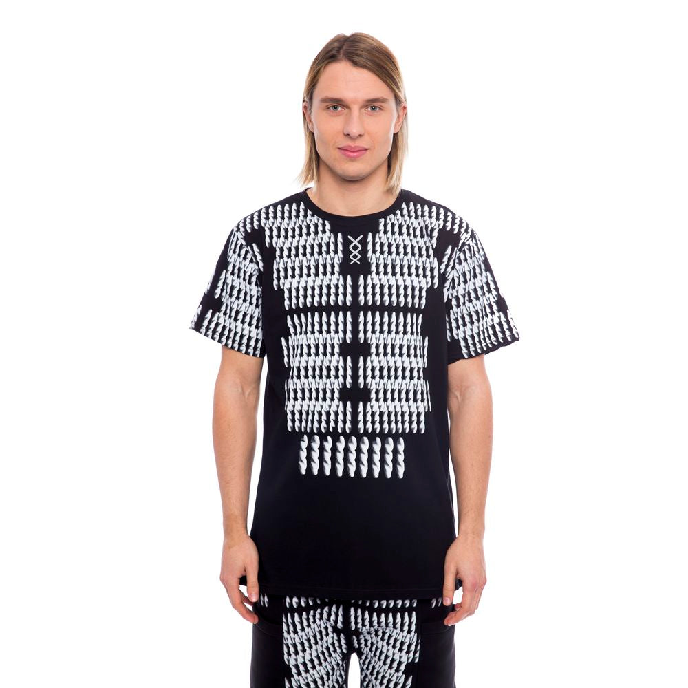 Nicolo Tonetto Schwarzes Herren-T-Shirt aus Baumwolle