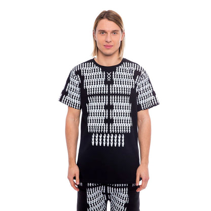 Nicolo Tonetto Schwarzes Herren-T-Shirt aus Baumwolle
