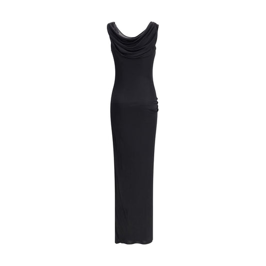 Versace Schwarzes Viskose-Freizeitkleid