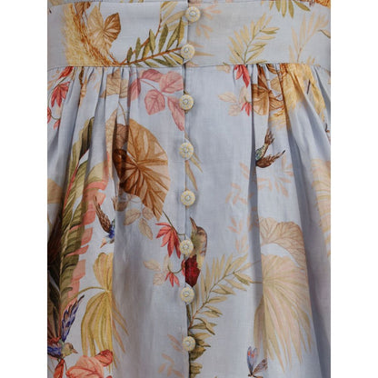 Zimmermann Mehrfarbiges Leinen-Freizeitkleid
