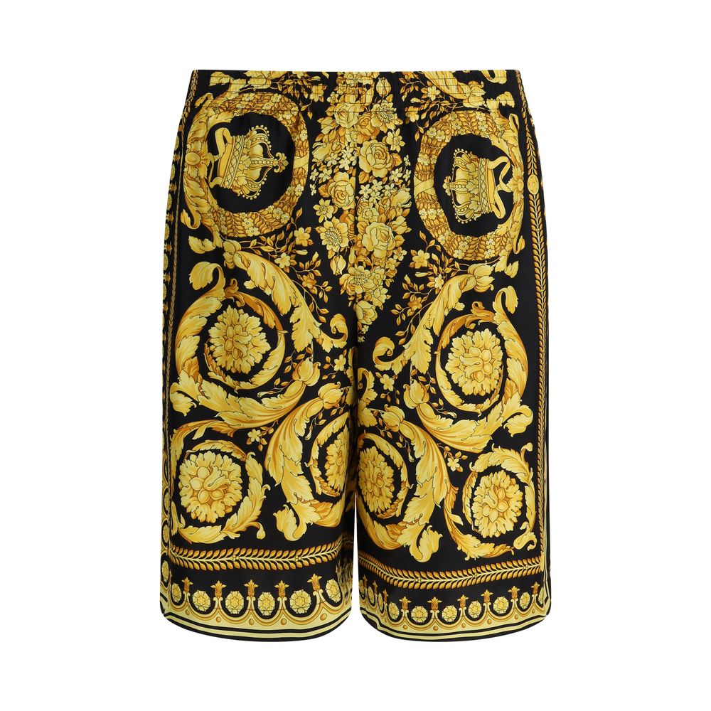 Versace Mehrfarbige Seidenbermudas