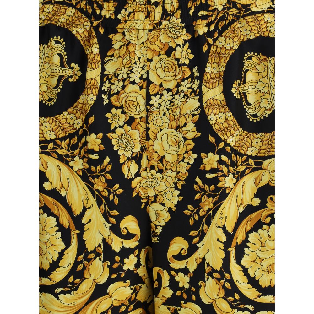 Versace Mehrfarbige Seidenbermudas