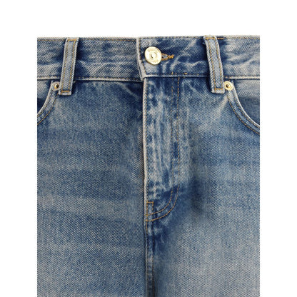 Versace Jeans aus blauem Baumwollstoff mit geradem Bein