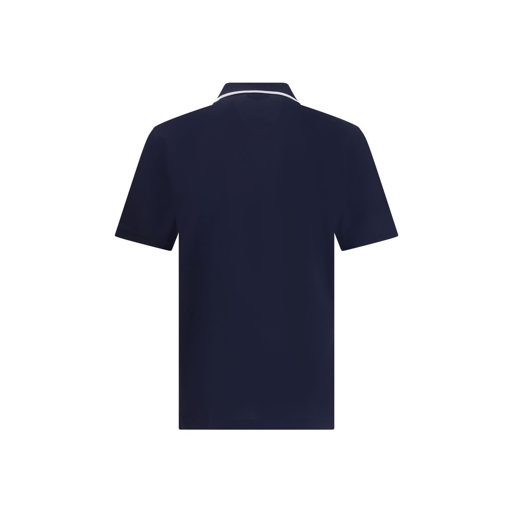 Ferragamo Blaues Baumwoll-Poloshirt
