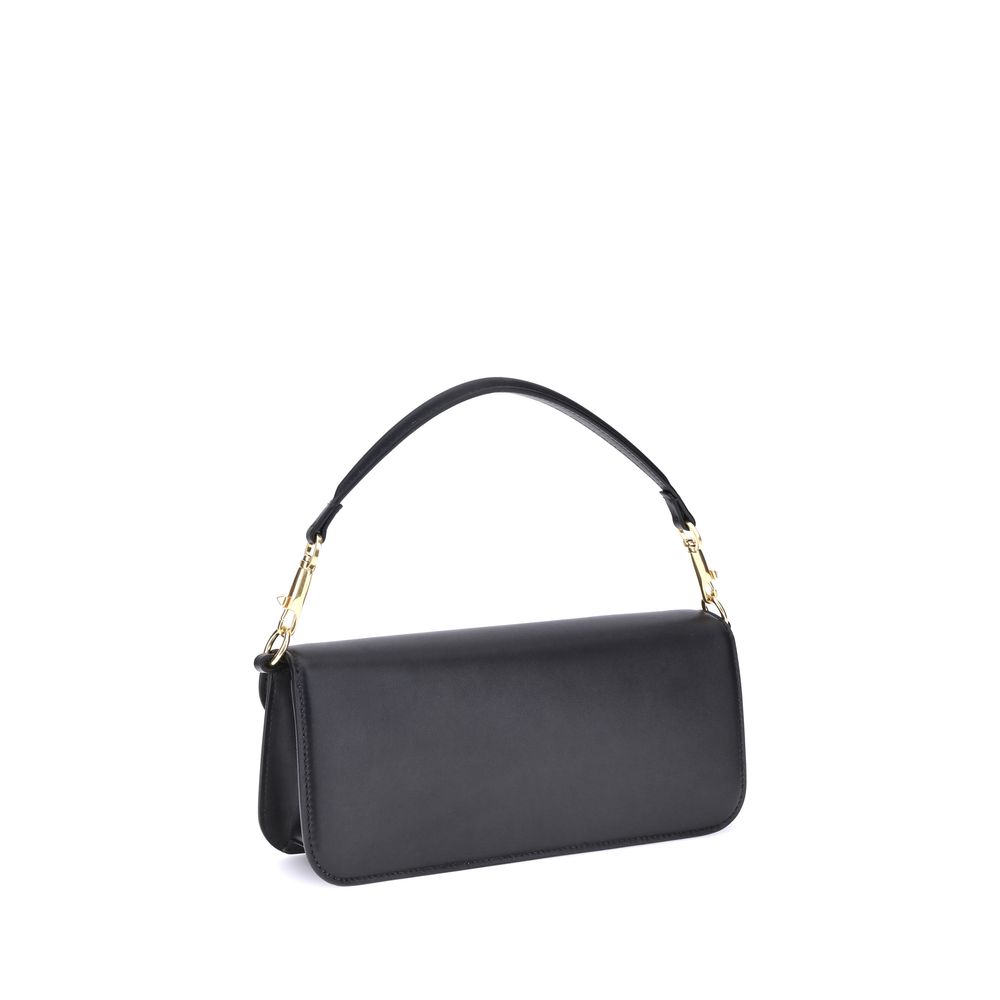 Valentino Garavani Schultertasche aus schwarzem Kalbsleder (Bos Taurus)