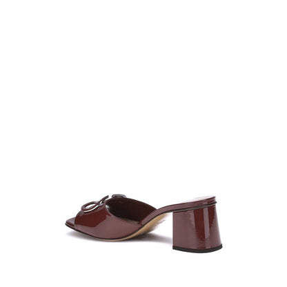 Valentino Garavani Bordeaux Kalbsleder Bos Taurus Sandalen