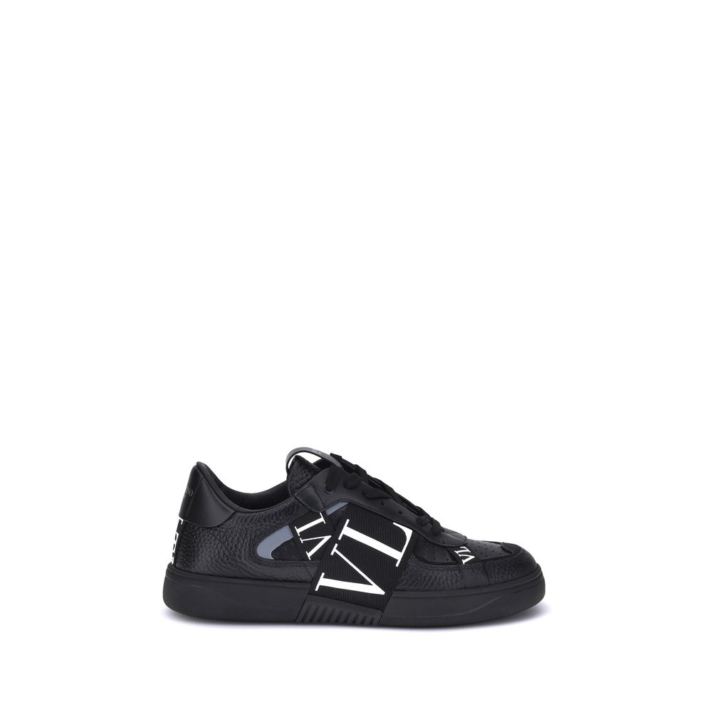 Valentino Garavani Schwarze Gummi-Sneaker mit niedrigem Schaft