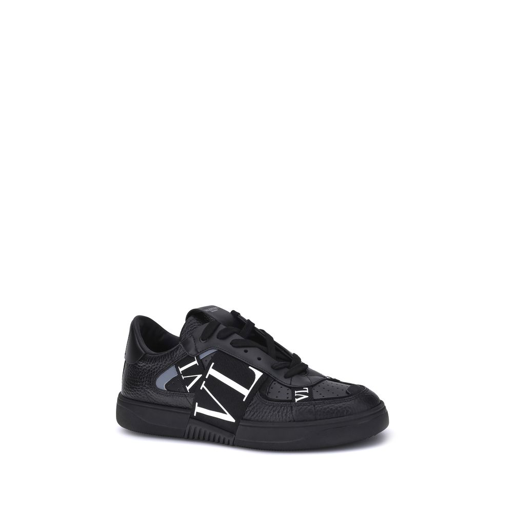 Valentino Garavani Schwarze Gummi-Sneaker mit niedrigem Schaft