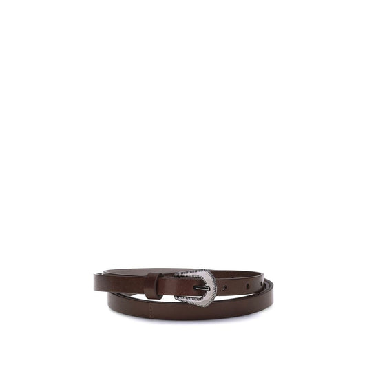 Brunello Cucinelli Brown Calf Leather Bos Taurus Regular Belt