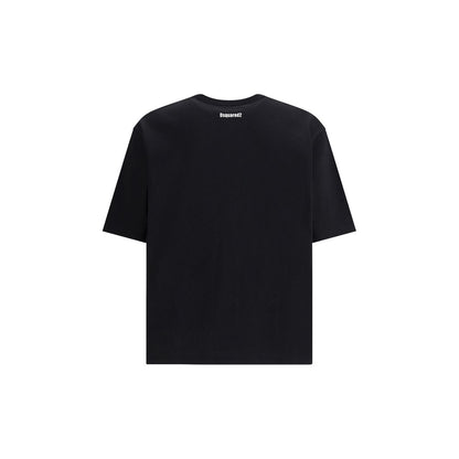 Dsquared² Schwarzes Baumwoll-T-Shirt