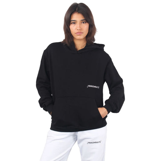 Hinnominate Schwarzer Baumwoll-Hoodie für Damen