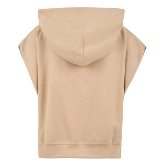 Hinnominate Beige Baumwolle Damen Ärmelloser Hoodie