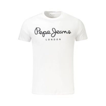 Pepe Jeans Weißes Baumwoll-Herren-T-Shirt