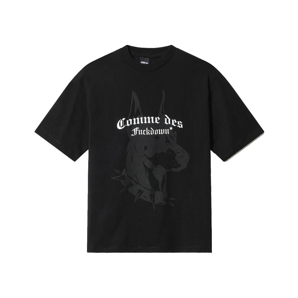 Comme Des Fuckdown Schwarzes Baumwoll-Damen-T-Shirt