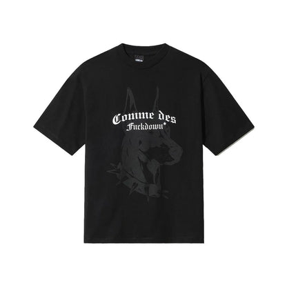 Comme Des Fuckdown Schwarzes Baumwoll-Damen-T-Shirt