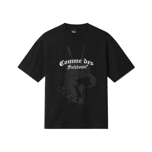 Comme Des Fuckdown Schwarzes Baumwoll-Damen-T-Shirt