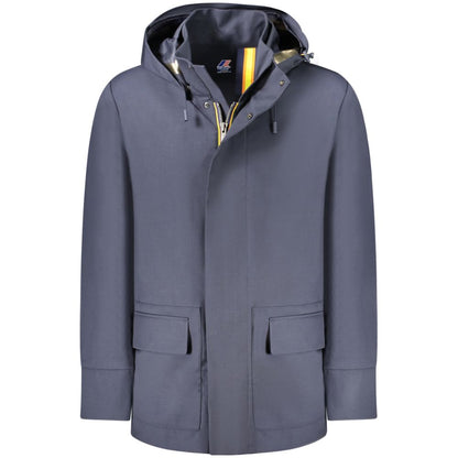K-WAY Herren Trenchcoat aus blauer Wolle