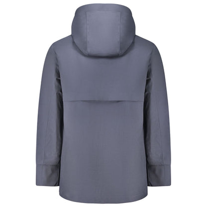 K-WAY Herren Trenchcoat aus blauer Wolle