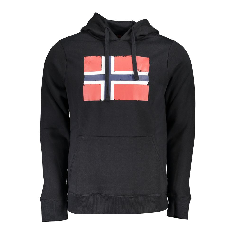 Norwegen 1963 Schwarzer Baumwollpullover für Herren