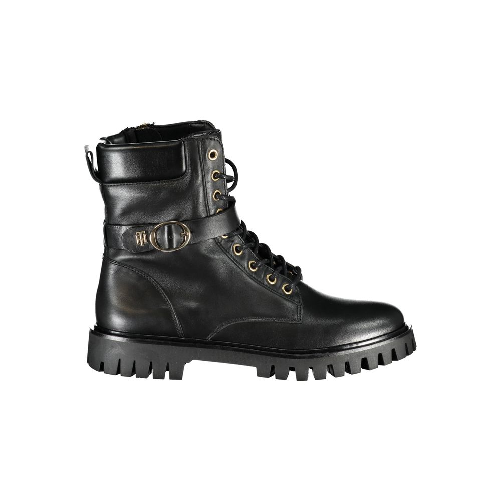 Tommy Hilfiger – Schwarze Lederstiefel für Damen