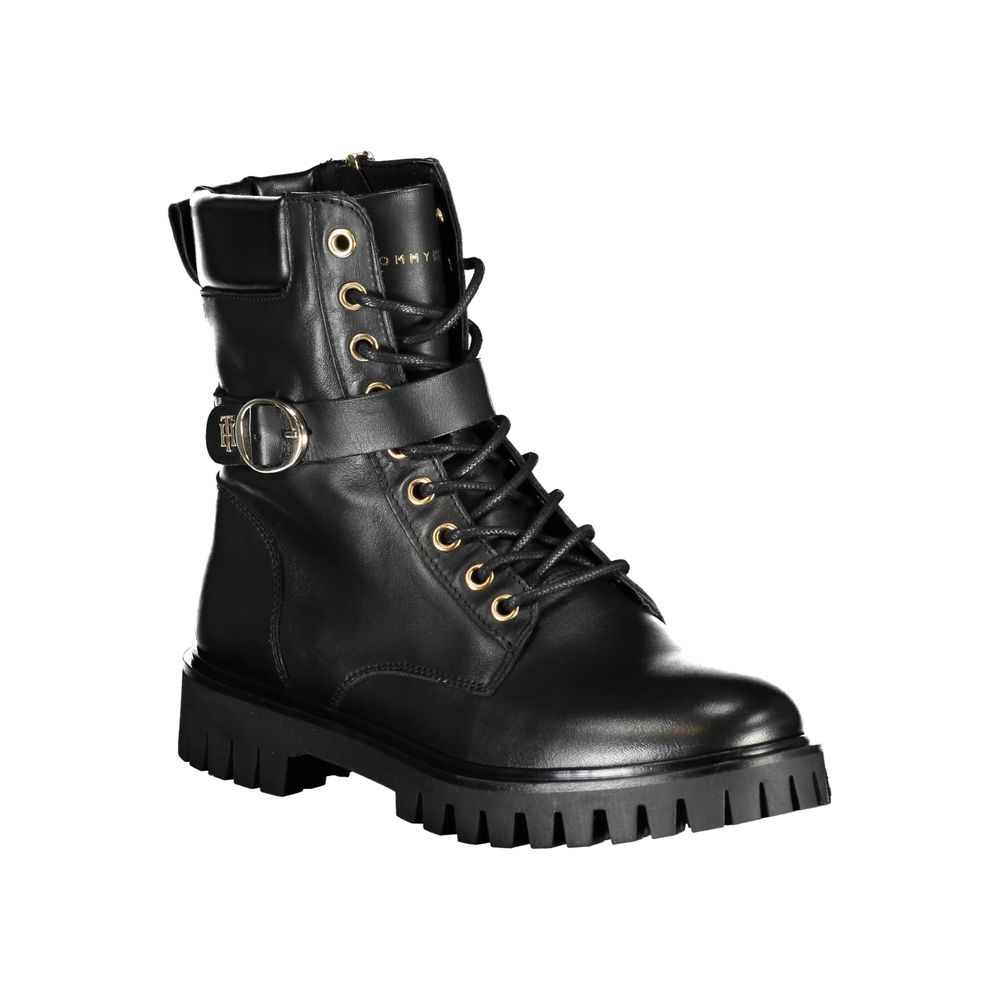 Tommy Hilfiger – Schwarze Lederstiefel für Damen