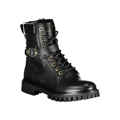 Tommy Hilfiger – Schwarze Lederstiefel für Damen