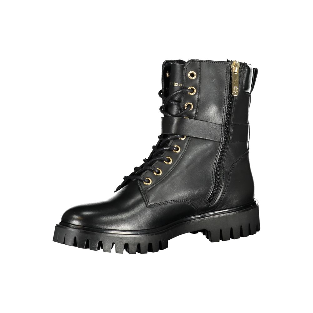 Tommy Hilfiger – Schwarze Lederstiefel für Damen