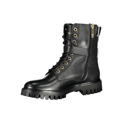 Tommy Hilfiger – Schwarze Lederstiefel für Damen